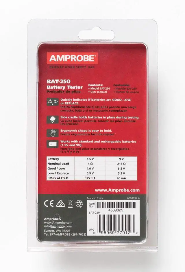 Alt view image 4 of 7 - - 4589825 BAT-250 Battery Tester
