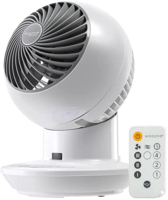 Main image of WOOZOO Air Circulator Fan with Remote, 3 Speeds, Quiet Fan, White