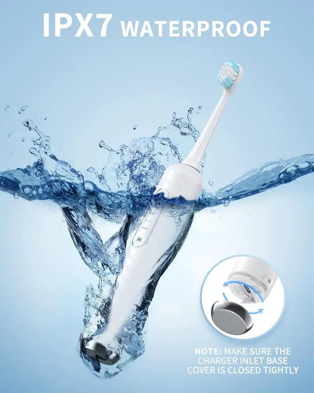 Alt view image 5 of 7 - Electric Toothbrush with Water Flosser - 2 in 1 Teeth Cleaning Kit, Electric Toothbrush and flosser Combo with 3 Cleaning Modes, Portable Water flosser Design for Home & Travel (White)