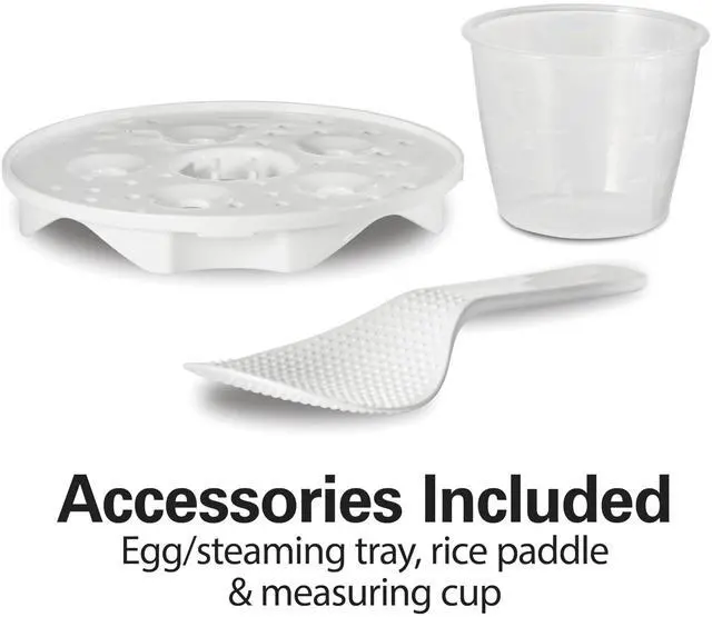 Alt view image 6 of 7 - Digital Programmable Rice Cooker & Food Steamer, with Slow Hard-Boiled Egg Functions, Egg/Steam Tray, Small & Compact, 6 Cups Cooked (3 Uncooked), Stainless Steel (37524)