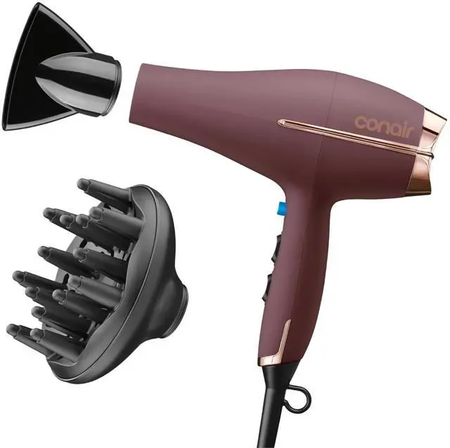 Main image of Hair Dryer with Diffuser & Concentrator, 1875W AC Motor, Plum