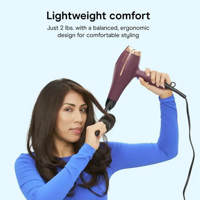 Alt view image 5 of 7 - Hair Dryer with Diffuser & Concentrator, 1875W AC Motor, Plum