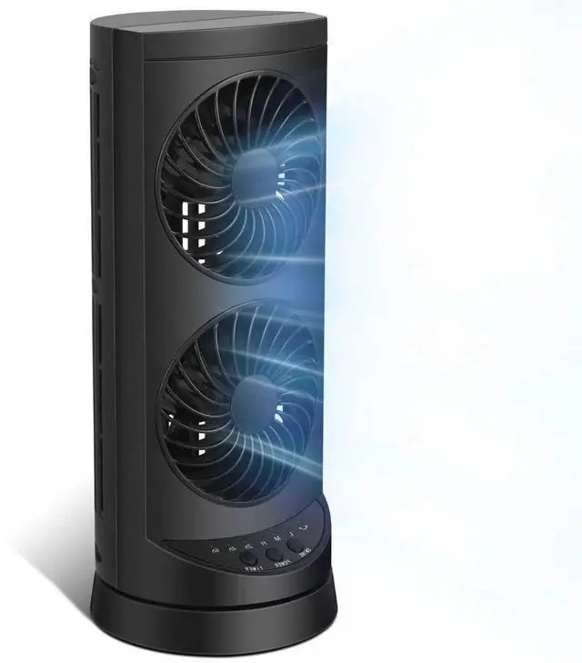 Main image of Personal Tower Cooling Fans that Blow Cold Air, Standing Small Desk Fan with 3 Speeds & Timer, 60° & 110° Oscillating Table Fan, Quiet and Safe Electric Floor Fan for Bedroom, Bedside, Home, Office