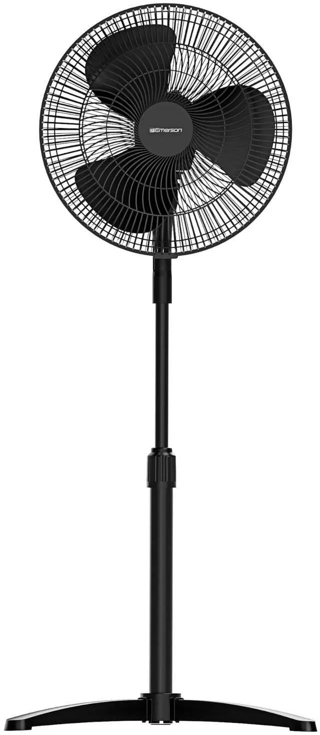 Main image of 16-inch Oscillating Pedestal Fan with Precision 3-Speed Wind Control and Adjustable Tilt and Height, Black