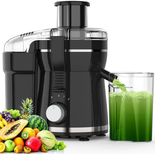 Main image of Juicer Machine, 500W Centrifugal Juicer Extractor with 3 Speed & Wide Mouth 3 Feed Chute for Fruit Vegetable, High Yield Juicer Included Cleaning Brush for Easy to Clean
