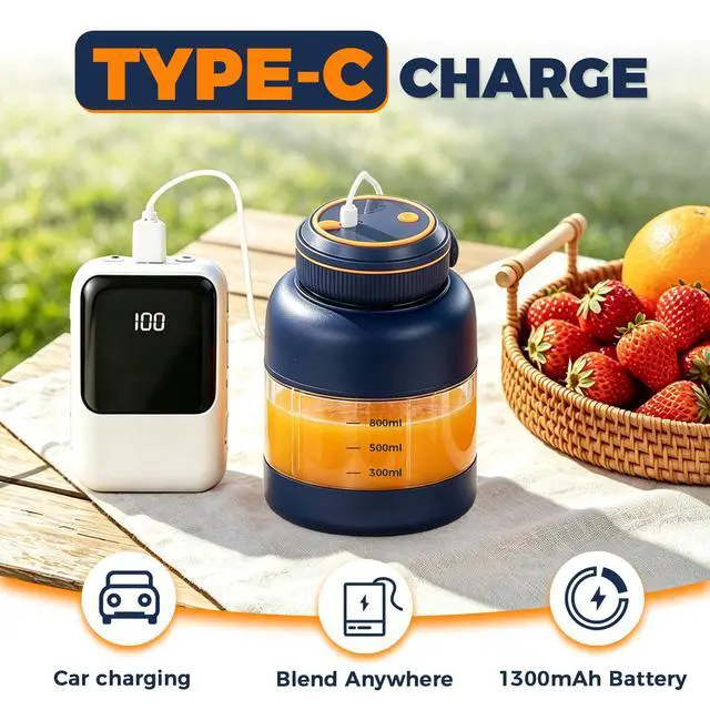 Alt view image 4 of 6 - Portable Wireless Juicer Cup, 38 Blades USB Rechargeable Blender