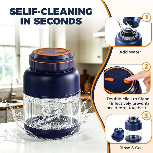 Alt view image 6 of 6 - Portable Wireless Juicer Cup, 38 Blades USB Rechargeable Blender