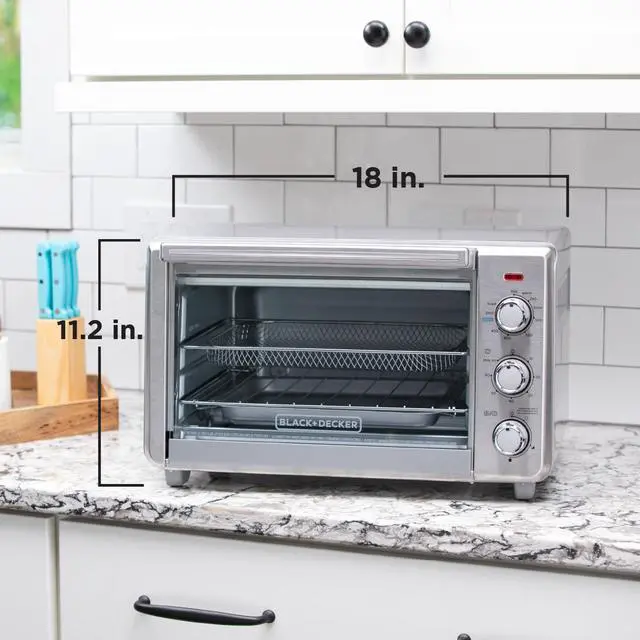 Alt view image 5 of 5 - 6-Slice Air Fry Toaster Oven, 5-in-1 Countertop Oven