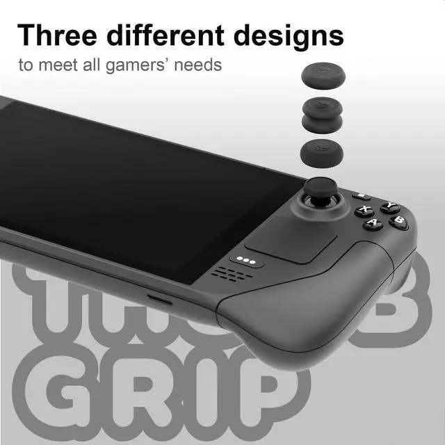 Alt view image 4 of 7 - Skin, CQC and FPS Thumb Grips Joystick Cap Analog Stick Cover for Steam Deck/OLED and ROG Ally, Ally X- Black, Set of 6