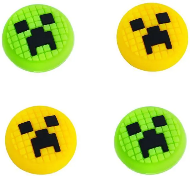 Main image of Cute Thumb Grips Caps Compatible with Switch 1/OLED/Lite Joy con, Kawaii Joystick Cap Grip 4PCS Soft Silicone Switch Thumb Grips Protective Ergonomic Button Cover, Green