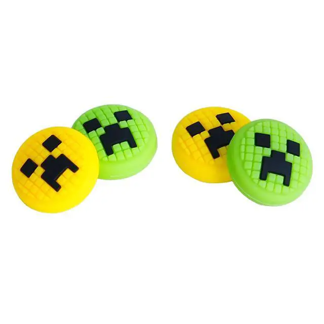 Alt view image 2 of 6 - Cute Thumb Grips Caps Compatible with Switch 1/OLED/Lite Joy con, Kawaii Joystick Cap Grip 4PCS Soft Silicone Switch Thumb Grips Protective Ergonomic Button Cover, Green