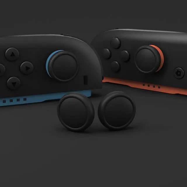 Alt view image 4 of 7 - Thumb Grips for Nintendo Switch 2, 4-Pack Silicone Joystick Caps for Joycon 2 Accessories, Comfort Thumbstick Grip Covers - Black