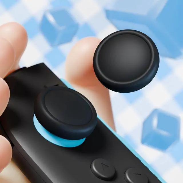 Alt view image 5 of 7 - Thumb Grips for Nintendo Switch 2, 4-Pack Silicone Joystick Caps for Joycon 2 Accessories, Comfort Thumbstick Grip Covers - Black