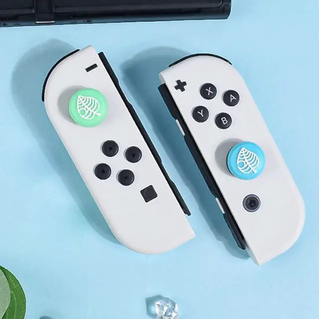 Alt view image 6 of 7 - 4PCS Cute Switch Thumb Grip Caps for Nintendo Switch OLED/Lite Console, Joystick Cap Kawaii Soft Silicone Analog Stick Button Cover for NS Joycon Controller, Leaf Bear