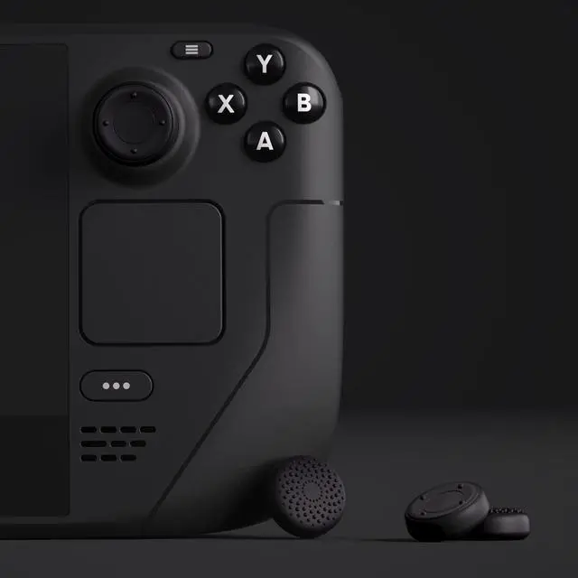 Alt view image 5 of 7 - Thumb Grip Caps for Steam Deck LCD, Silicone Thumbsticks Grips Joystick Caps for Steam Deck OLED - Raised Dots & Studded Design