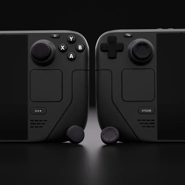 Alt view image 6 of 7 - Thumb Grip Caps for Steam Deck LCD, Silicone Thumbsticks Grips Joystick Caps for Steam Deck OLED - Raised Dots & Studded Design