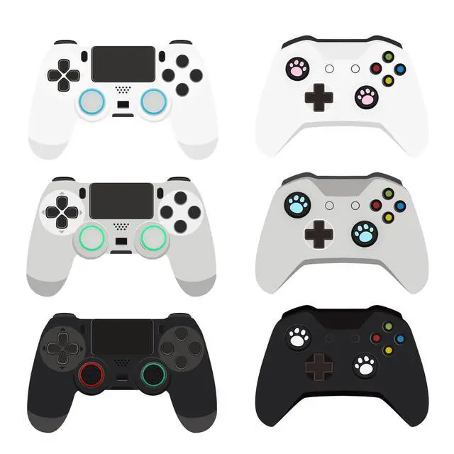 Alt view image 3 of 7 - 26 Pieces Replacement Thumb Grips Caps Cover Silicone Luminous Analog Controller Joystick Thumb Stick Cap Compatible with PS5 PS4 PS3 PS2 Xbox 360 Xbox One Controllers