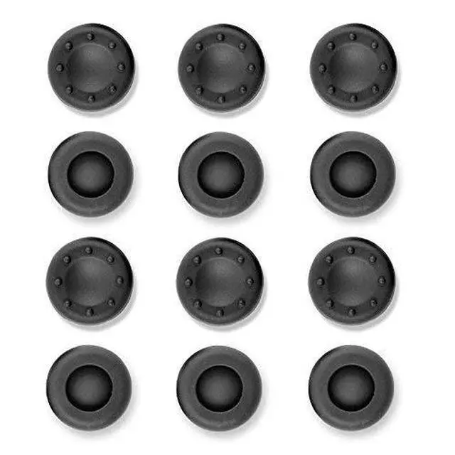 Alt view image 3 of 6 - 12 Pack Universal Thumbstick Grips PS4 Thumb Grip Analog Stick Covers Joystick Controller Cap Silicone Precision Rubber for PS4 Xbox ONE Xbox 360 PS3 PS2 Pro Slim Lite Dualshock WII U Black