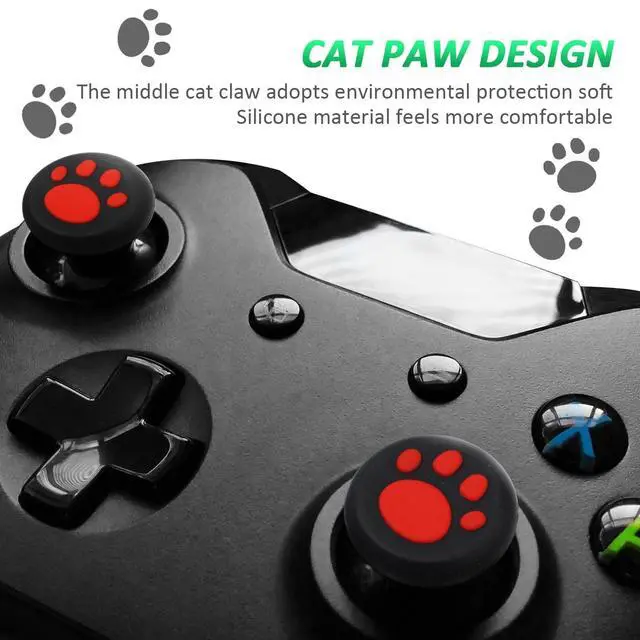 Alt view image 4 of 7 - 26 Pieces Replacement Thumb Grips Caps Cover Silicone Luminous Analog Controller Joystick Thumb Stick Cap Compatible with PS5 PS4 PS3 PS2 Xbox 360 Xbox One Controllers