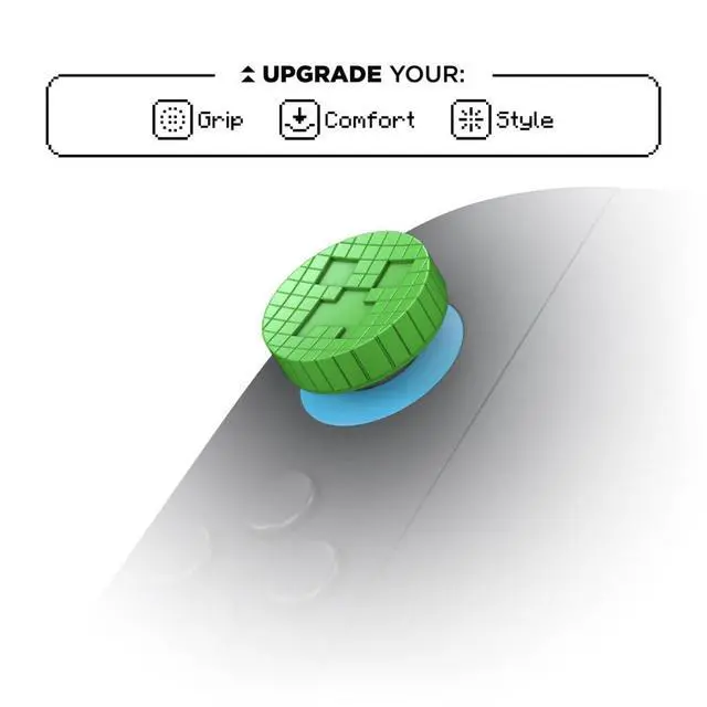 Alt view image 4 of 7 - Minecraft No-Slip Thumb Grips - Creeper Edition | Compatible with Nintendo Switch 2 Joy-Cons | 2-Pack
