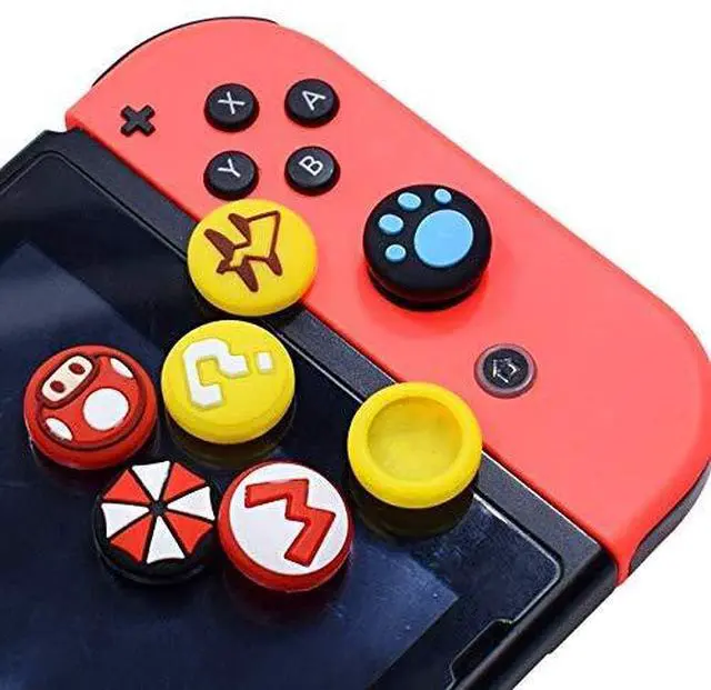 Alt view image 2 of 3 - Silicone Analog Thumb Grip Stick Set Joystick Cap Thumbstick Cover Caps for Switch NS Switch Lite Controller Thumbsticks Cap (T)