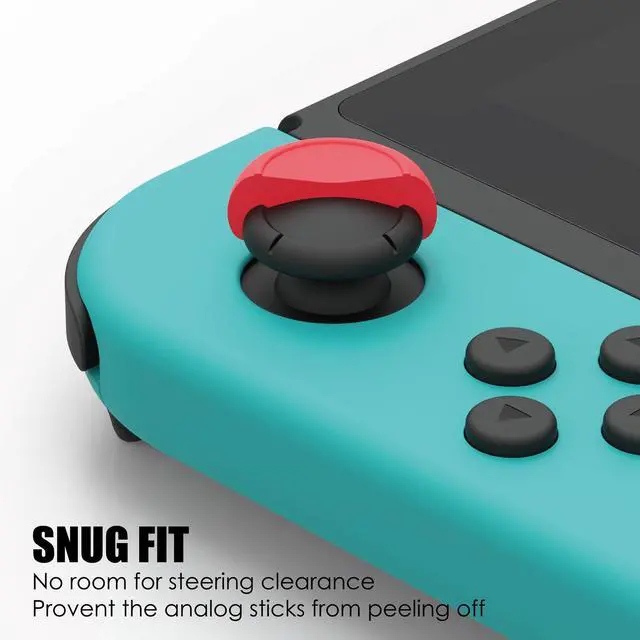 Alt view image 5 of 7 - CQC and FPS Thumb Grips Set Joystick Cap Analog Stick Cap for Nintendo Switch Joy-Con Controller - Black, 3 Pairs (6pcs)