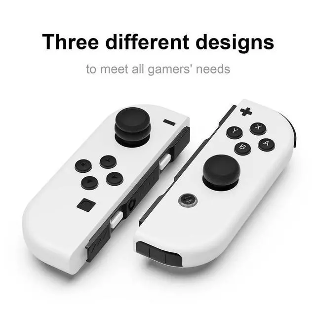 Alt view image 3 of 7 - CQC and FPS Thumb Grips Set Joystick Cap Analog Stick Cap for Nintendo Switch Joy-Con Controller - Black, 3 Pairs (6pcs)