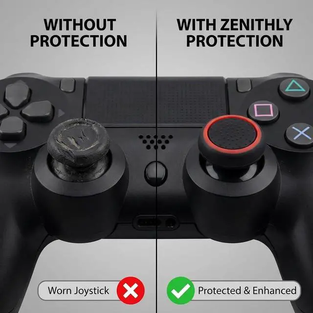 Alt view image 6 of 6 - PS5 PS4 Thumb Grips, 8 Pairs Silicone Joystick Caps
