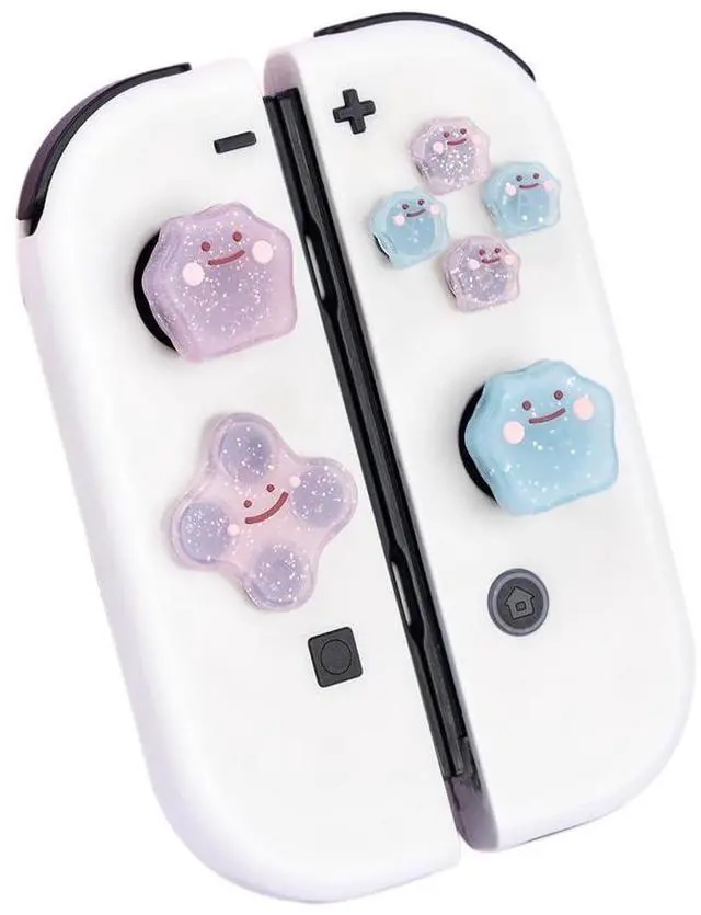 Main image of Switch Silicone Joy Con Thumb Grip Button Caps, Joystick Cover Compatible with Nintendo Switch/OLED/Switch Lite,4PCS (Glitter Monster)