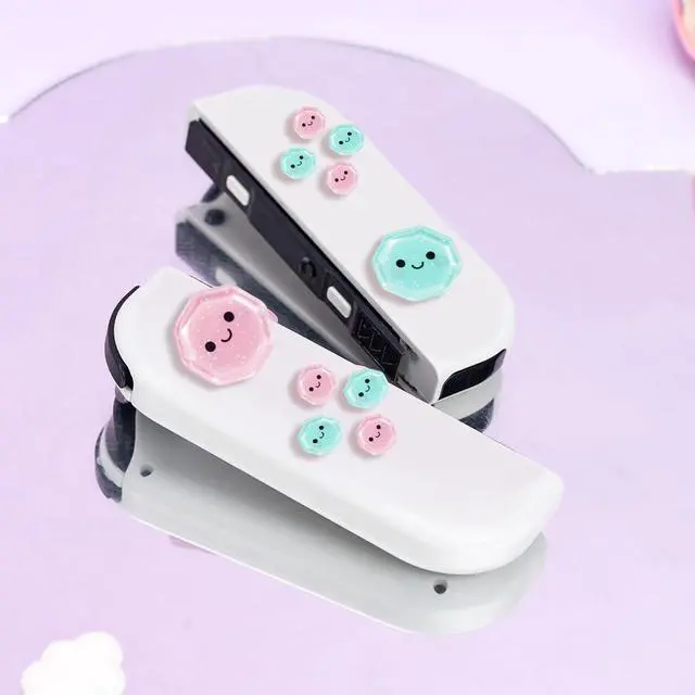 Alt view image 3 of 7 - Switch Silicone Joy Con Thumb Grip Button Caps, Joystick Cover Compatible with Nintendo Switch/OLED/Switch Lite,4PCS (Glitter Monster)