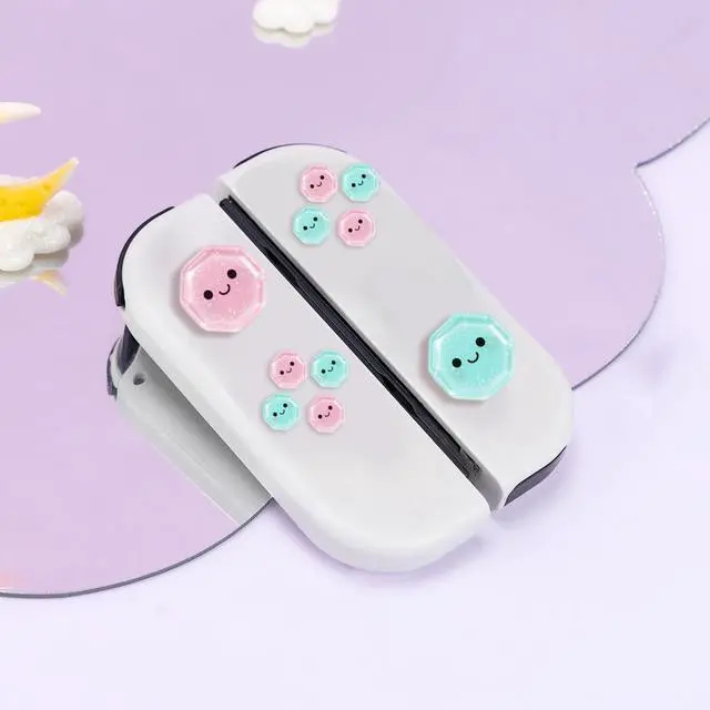 Alt view image 4 of 7 - Switch Silicone Joy Con Thumb Grip Button Caps, Joystick Cover Compatible with Nintendo Switch/OLED/Switch Lite,4PCS (Glitter Monster)