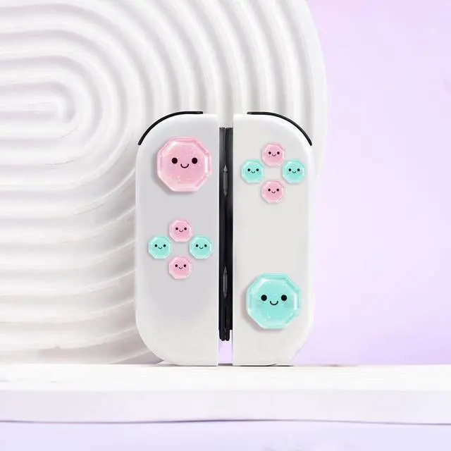 Alt view image 5 of 7 - Switch Silicone Joy Con Thumb Grip Button Caps, Joystick Cover Compatible with Nintendo Switch/OLED/Switch Lite,4PCS (Glitter Monster)