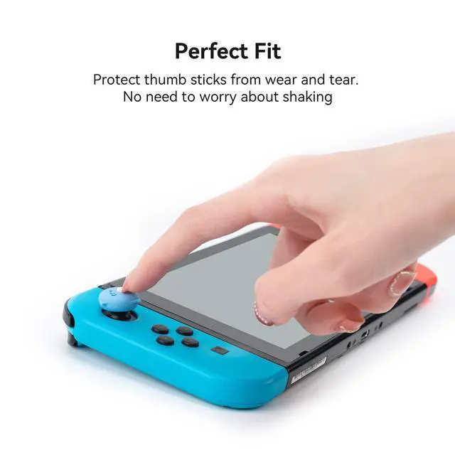Alt view image 4 of 7 - Cute Silicone Joy Con Thumb Grip Caps, Joystick Cover Compatible with Switch/OLED/Switch Lite,4PCS - Little Shark
