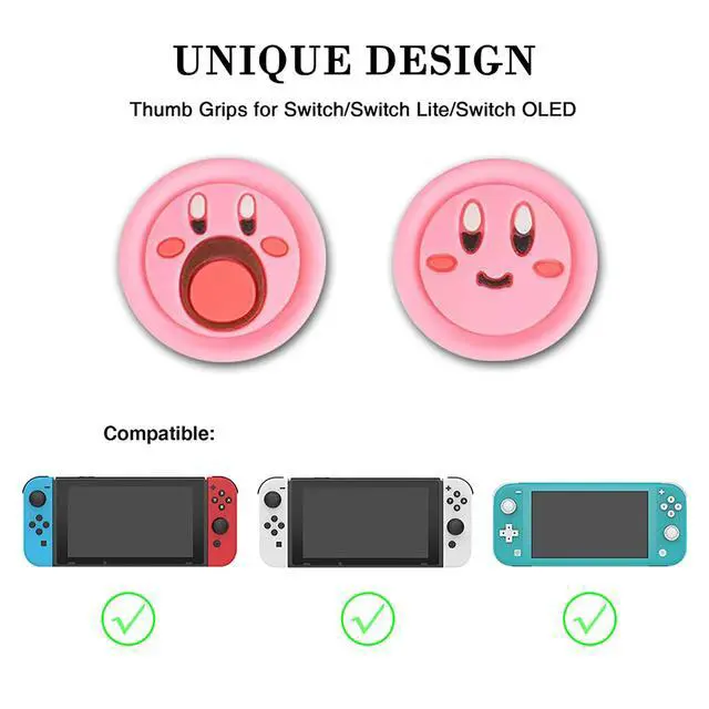 Alt view image 2 of 7 - Switch Thumb Grips, Cute Joystick Caps for Nintendo Switch, 4 PCS Thumbstick Cover for Switch Lite/OLED, Analog Stick Button Cover for NS Joycon Controller