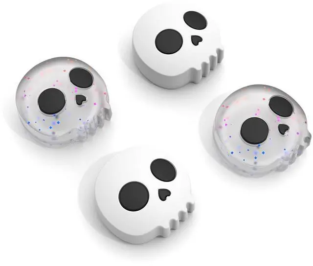 Main image of 4PCS Skull Thumb Grip Caps for Switch 2/OLED/Lite JoyCon, Silicone Cover