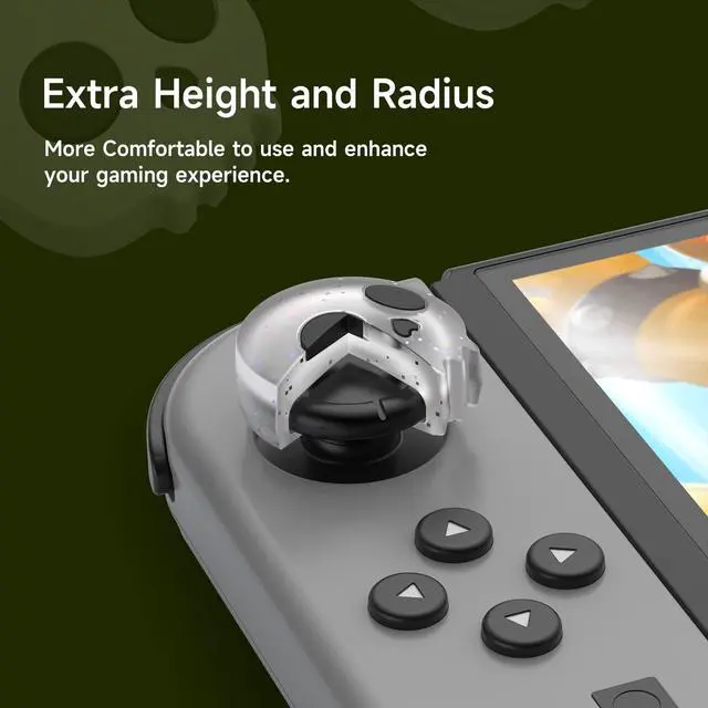 Alt view image 2 of 7 - 4PCS Skull Thumb Grip Caps for Switch 2/OLED/Lite JoyCon, Silicone Cover