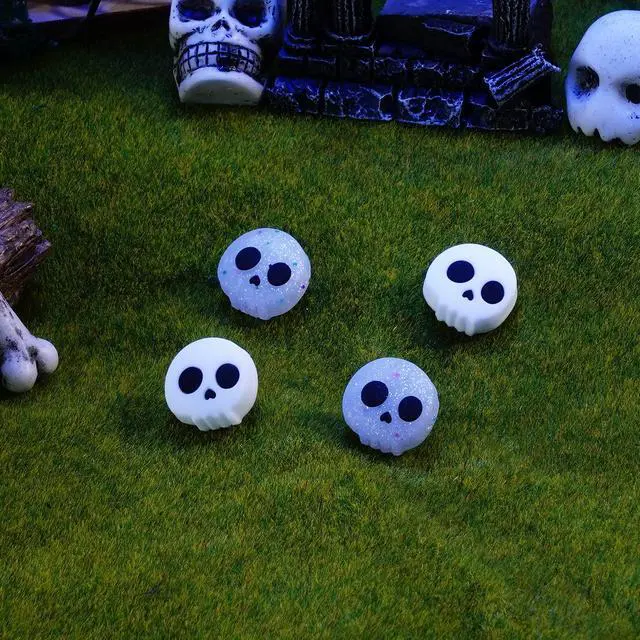Alt view image 3 of 7 - 4PCS Skull Thumb Grip Caps for Switch 2/OLED/Lite JoyCon, Silicone Cover