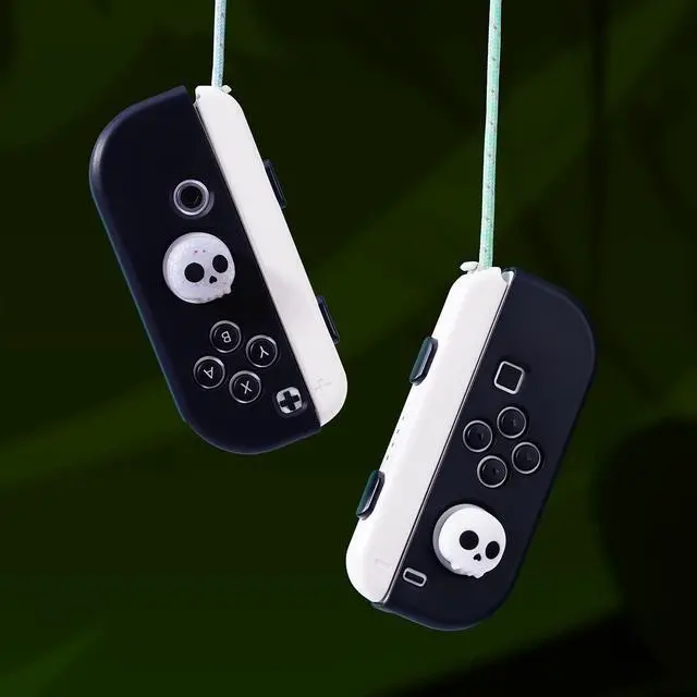 Alt view image 7 of 7 - 4PCS Skull Thumb Grip Caps for Switch 2/OLED/Lite JoyCon, Silicone Cover
