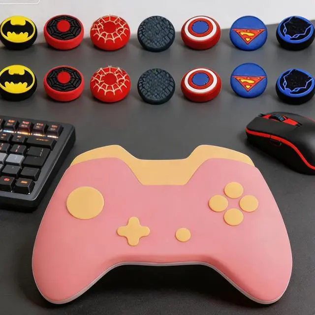 Alt view image 2 of 6 - 12Pcs Silicone Anti-Slip Thumb Grips, Universal Superhero Analog Stick Caps for PS5, PS4, Xbox Series X/S, Switch Pro Controller, Sweat Resistant Joystick Covers for Gaming Protection