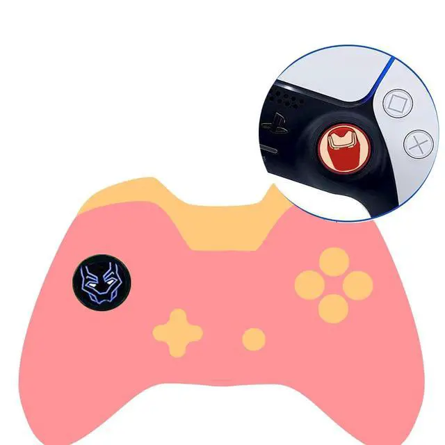 Alt view image 6 of 6 - 12Pcs Silicone Anti-Slip Thumb Grips, Universal Superhero Analog Stick Caps for PS5, PS4, Xbox Series X/S, Switch Pro Controller, Sweat Resistant Joystick Covers for Gaming Protection