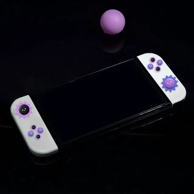 Alt view image 5 of 7 - Switch Silicone Joy Con Thumb Grip Button Caps, Joystick Cover Compatible with Nintendo Switch/OLED/Switch Lite,4PCS (Purple Ghost)