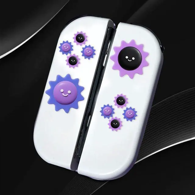 Alt view image 7 of 7 - Switch Silicone Joy Con Thumb Grip Button Caps, Joystick Cover Compatible with Nintendo Switch/OLED/Switch Lite,4PCS (Purple Ghost)