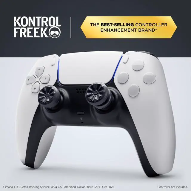 Alt view image 2 of 7 - FPS Freek Galaxy Black for PlayStation 4 (PS4) and PlayStation 5 (PS5) | Performance Thumbsticks | 1 High-Rise, 1 Mid-Rise | Black (Limited Edition)