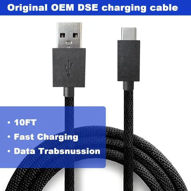 Alt view image 4 of 7 - Replacement USB-C Cable & Locking Connector Kit for PS5 for DualSense Edge Controller, 9.2FT Braided Charging Camera Cord with Anti-Unplug Lock, Complete Wired Gaming Set Cam