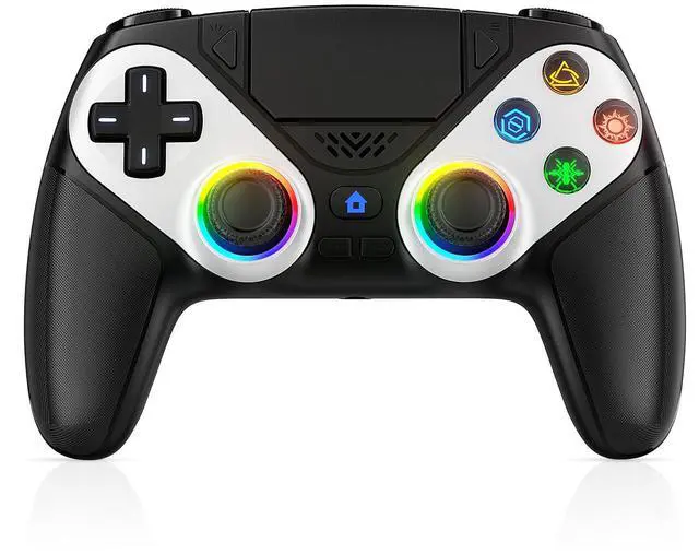 Main image of LED Wireless Controller for PS5, Compatible with PS5 Pro/Slim/PC, Dual Vibration, Macro/Turbo Function, 3.5mm Audio Jack,1000mAh Battery, 6-Axis Motion Control Gamepad with Speaker