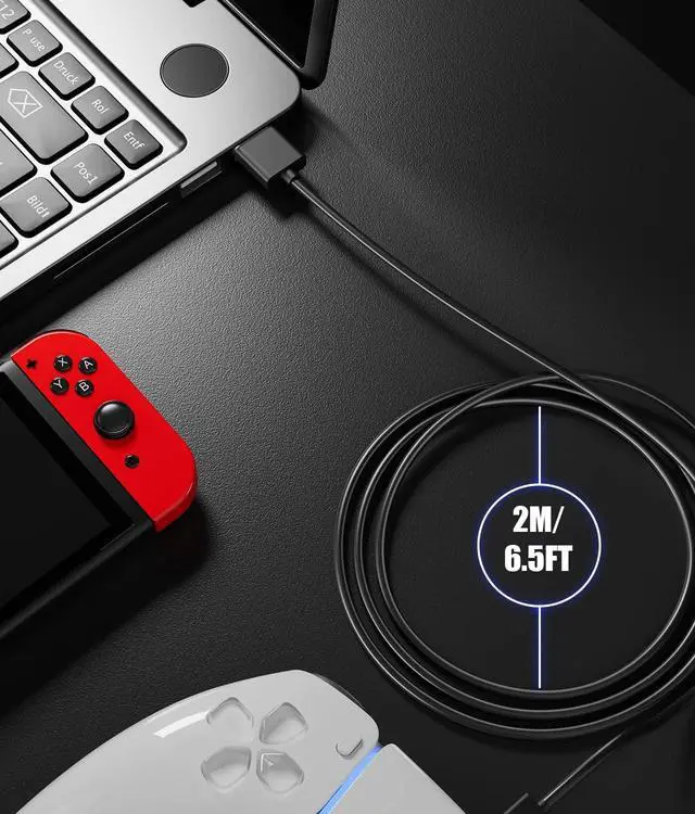Alt view image 6 of 6 - USB C Charging Cable Compatible with PS5 Controller, 2 Pack 6.6Ft Fast Charging USB Type C Charger Cord Compatible with PlayStation 5 PS5 Dual Sense, Xbox Series X/Series S Controllers