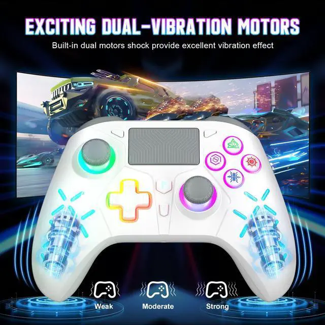Alt view image 6 of 7 - LED Wireless Controller for PS5, with Macro/Turbo