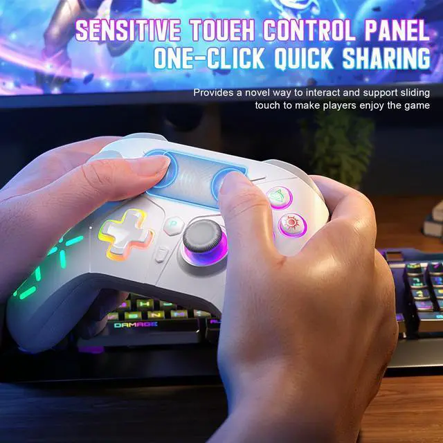 Alt view image 7 of 7 - LED Wireless Controller for PS5, with Macro/Turbo