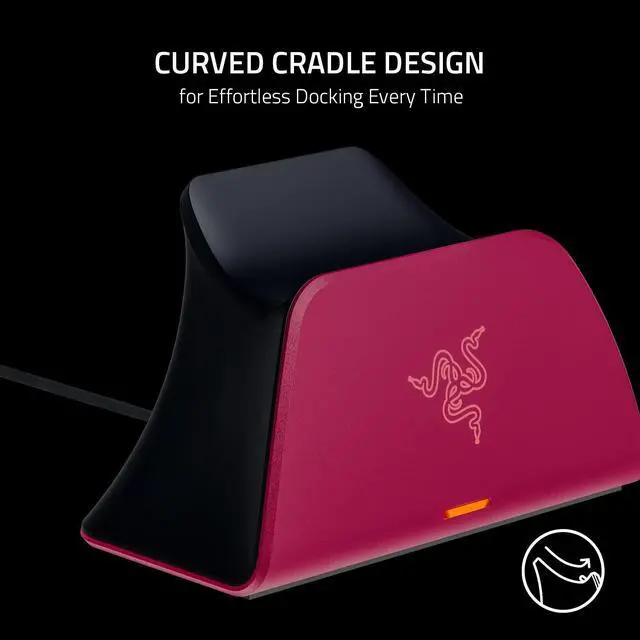 Alt view image 3 of 6 - Quick Charging Stand for PlayStation 5: Charge - Curved Cradle Design Matches PS5 DualSense Wireless Controller One-Handed Navigation USB Powered White (Controller Sold Separately)