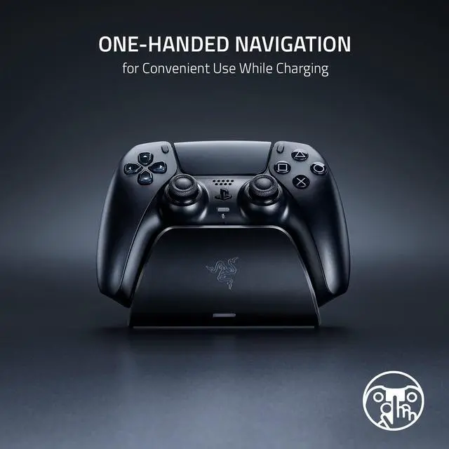 Alt view image 5 of 6 - Quick Charging Stand for PlayStation 5: Charge - Curved Cradle Design Matches PS5 DualSense Wireless Controller One-Handed Navigation USB Powered White (Controller Sold Separately)